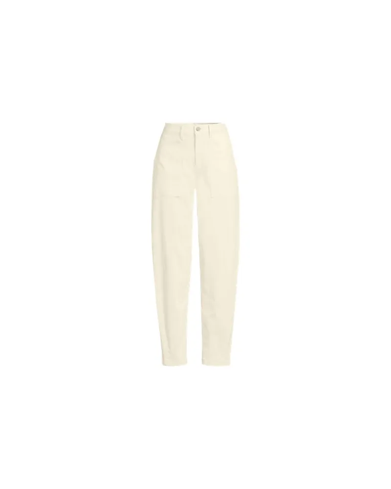 Lands' End Barrel-Chinos High Waist, Damen, Größe regular, Weiß, Baumwolle/Elasthan, by Weiß
