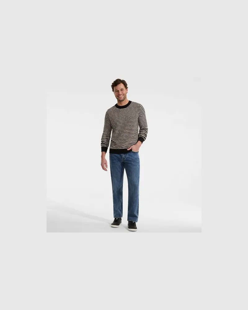 Lands' End Pullover aus Leinenmix, Herren, Größe:60 regular, Schwarz, by Schwarz