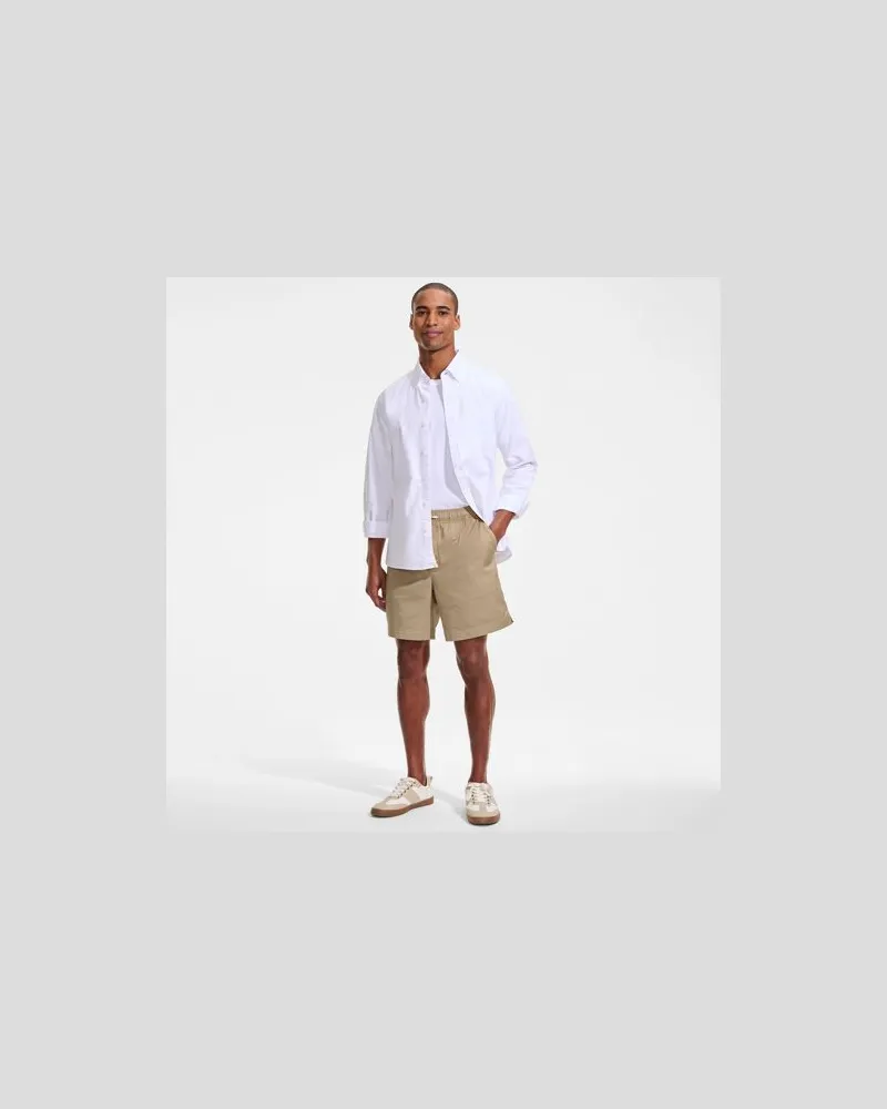 Lands' End Leichte Chino-Shorts Classic Fit mit Dehnbund, 18 cm, Herren, Größe:60 regular, Braun, Elasthan/Baumwoll-Mischung/Nylon-Mischung, by Braun