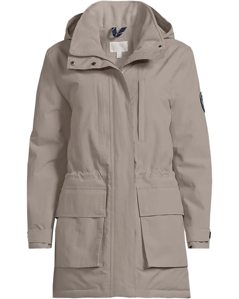 Lands' End Wasserdichter Parka SQUALL, Damen, Größe regular, Beige, Nylon, by Beige