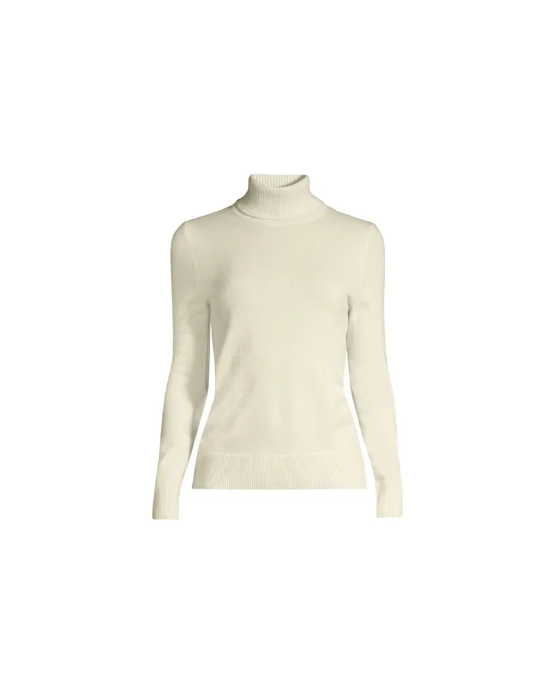 Lands' End Rollkragen-Pullover aus Kaschmir, Damen, Größe plus, Weiß, Kaschmir, by Weiß
