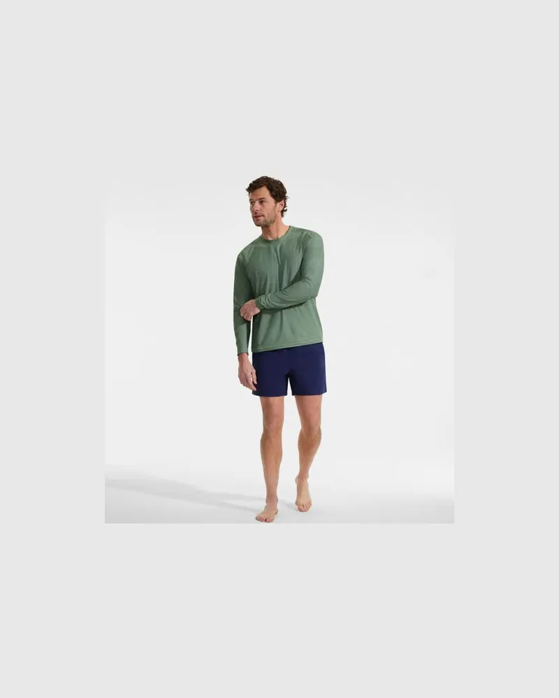 Lands' End Langarm-Badeshirt, Herren, Größe:60 regular, Grün, by Grün