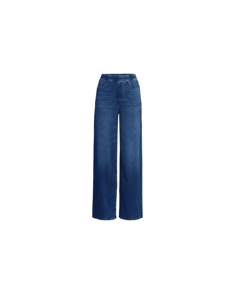 Lands' End Starfish Knit-Jeans mit weitem Bein, Damen, Größe plus, Blau, Baumwoll-Mischung/Polyester-Mischung, by Blau