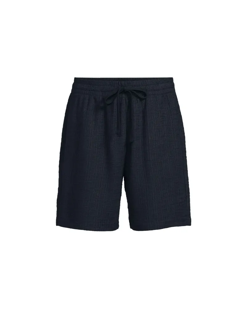Lands' End Schlupf-Shorts mit Struktur, Herren, Größe:56-58 regular, Blau, Baumwolle/Polyester, by Blau