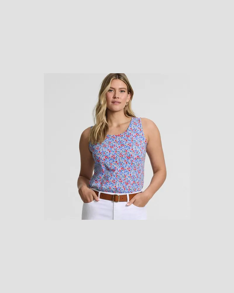 Lands' End Baumwoll-Top, Damen, Größe petite, Blau, Baumwolle, by Blau