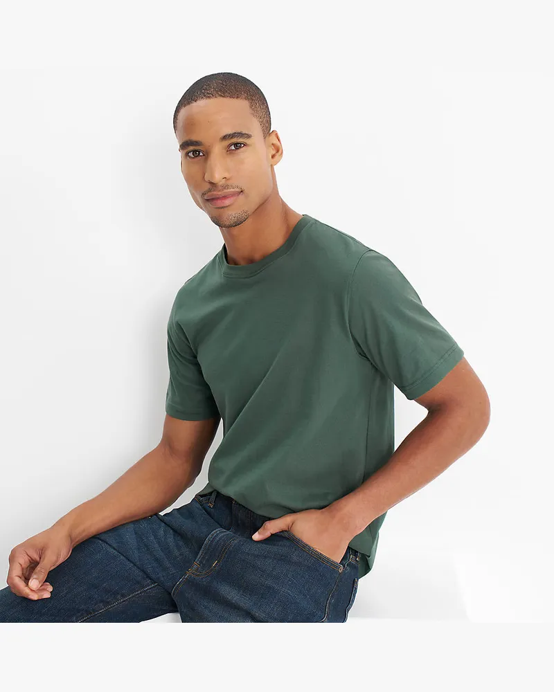 Lands' End Super-T Kurzarm-Shirt, Classic Fit, Herren, GrÃ¶ÃŸe tall, GrÃ¼n, Baumwolle, by Grã¼n