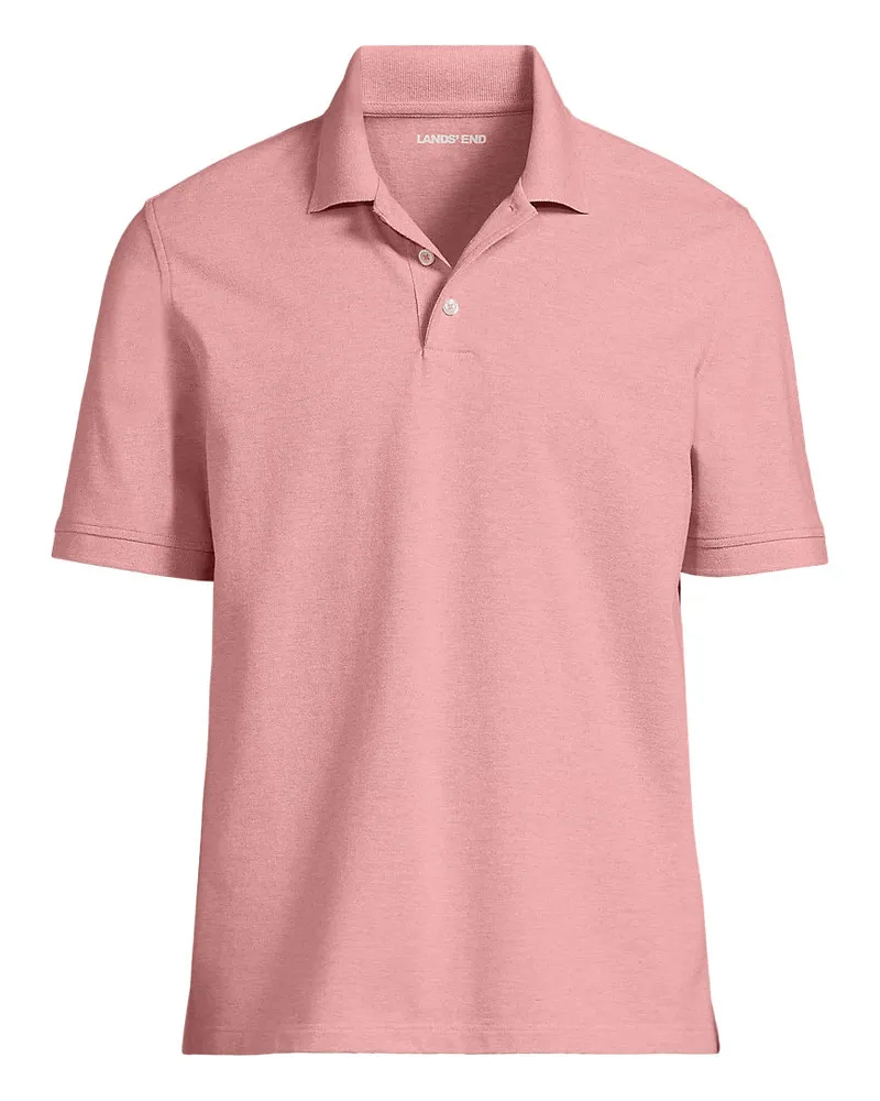 Lands' End Performance Piqué-Poloshirt, Herren, Größe regular, Pink, Baumwoll-Mischung, by Pink