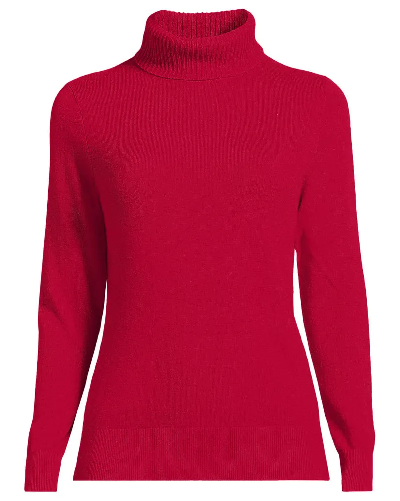 Lands' End Rollkragen-Pullover aus Kaschmir, Damen, Größe plus, Rot, Kaschmir, by Rot