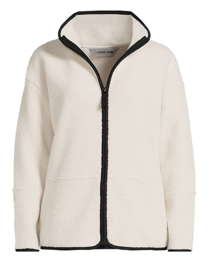Lands' End Teddy-Jacke, Damen, Größe petite, Weiß, Polyester, by Weiß