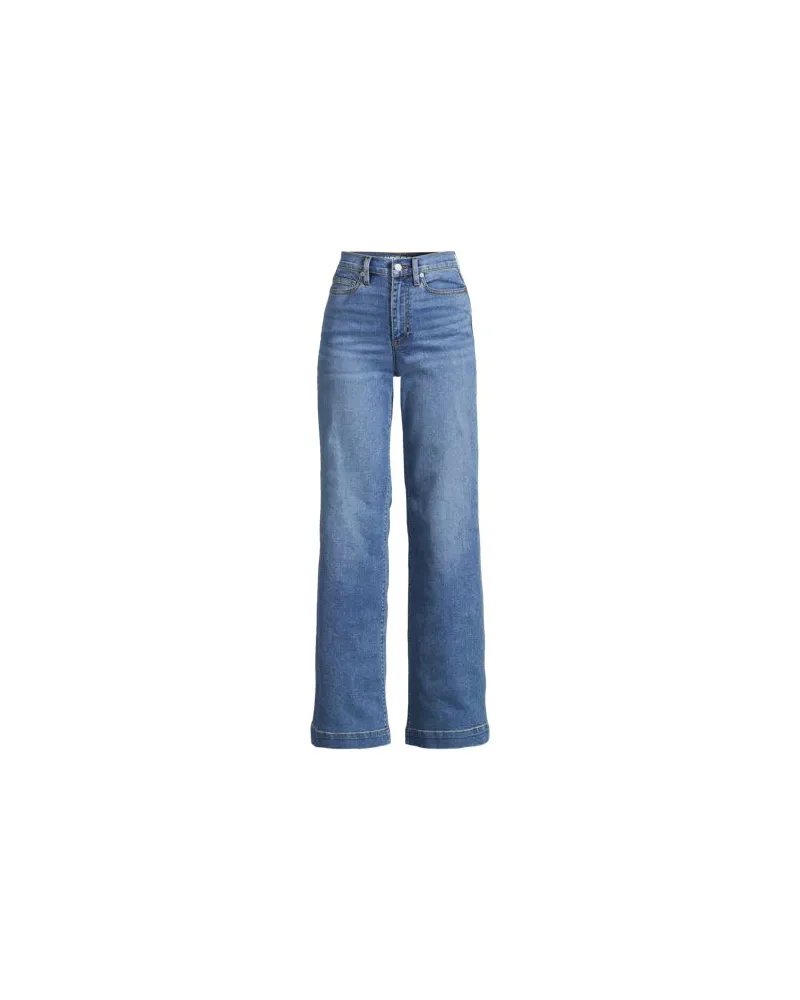 Lands' End Recover Jeans High Waist mit weitem Bein, Damen, Größe petite, Blau, by Blau