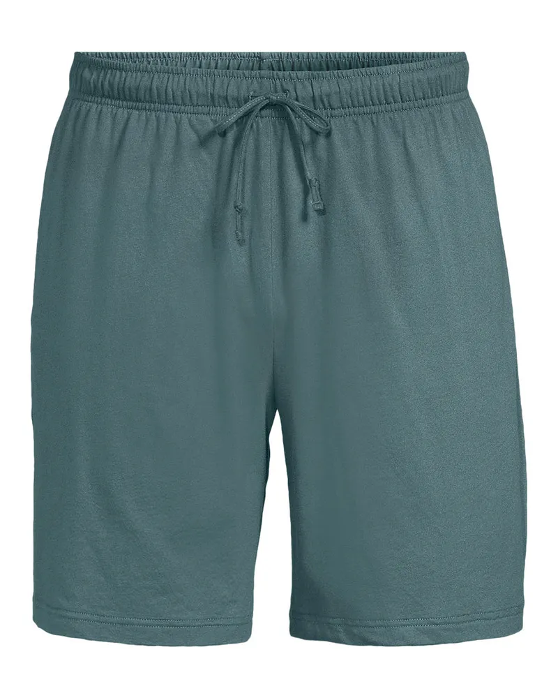Lands' End Pyjama-Shorts aus Baumwoll-Jersey, Herren, Größe regular, Grün, Baumwolle, by Grün