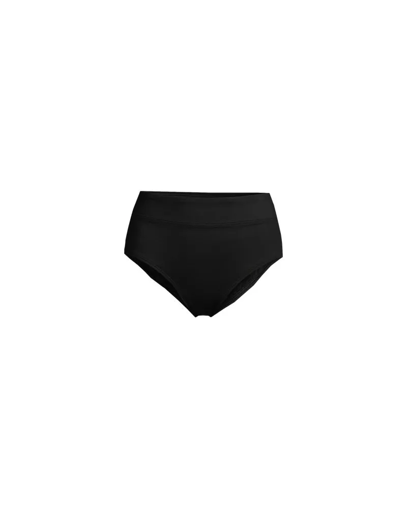 Lands' End Control-Bikinihose High Waist CHLORRESISTENT, Damen, Größe plus, Schwarz, Elasthan/Nylon-Mischung, by Schwarz