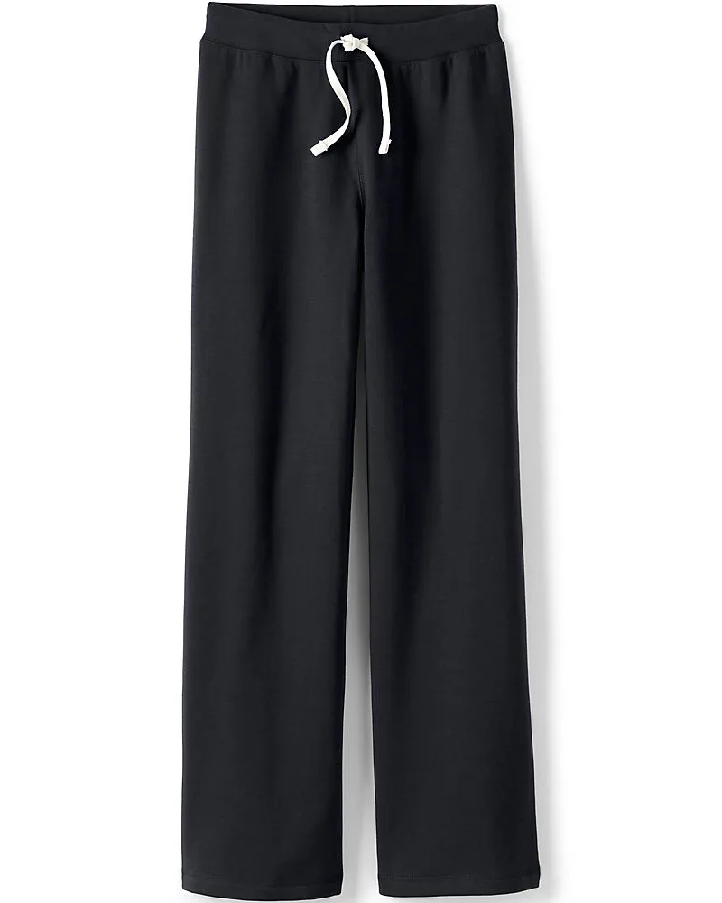 Lands' End Jogginghose, Damen, Größe regular, Schwarz, Baumwoll-Mischung/Polyester-Mischung, by Schwarz