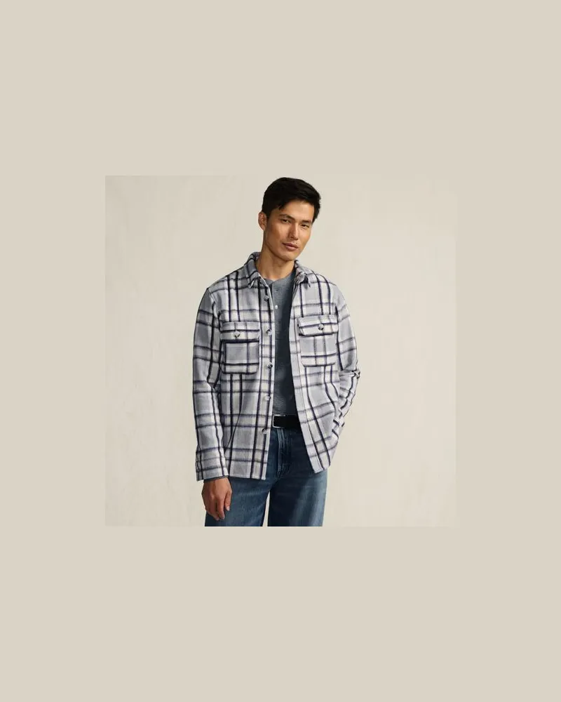 Lands' End Karierte Hemdjacke, Herren, Größe:48-50 regular, Blau, by Blau