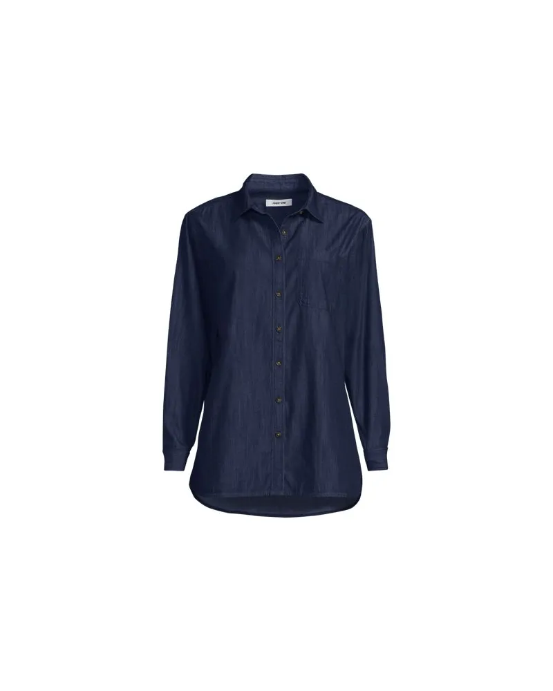 Lands' End Jeansbluse aus Lyocell-Mix, Damen, Größe regular, Blau, by Blau