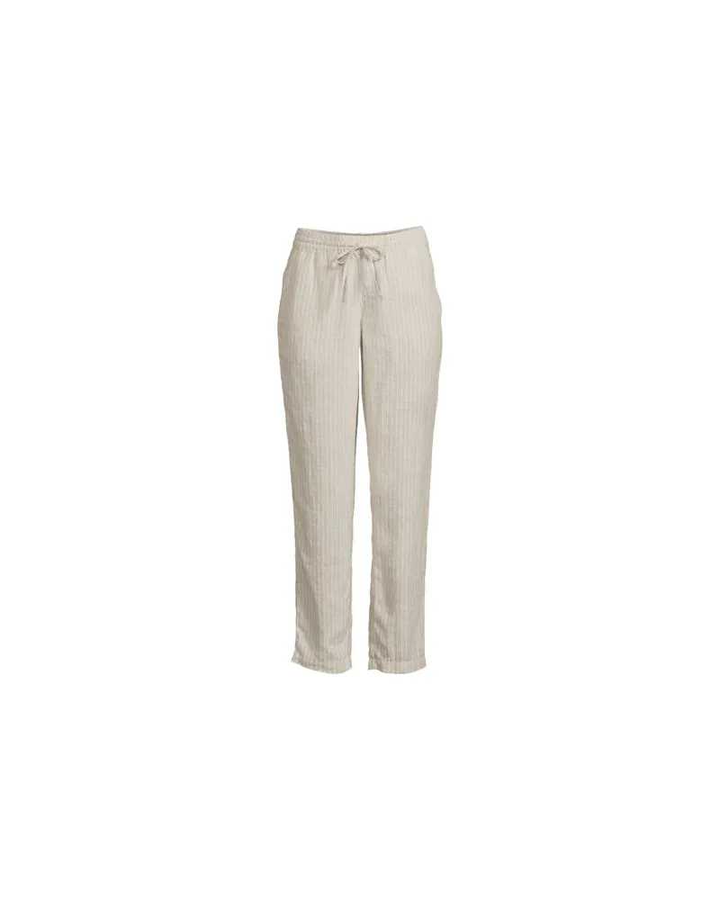 Lands' End Leinen-Jogginghose, Damen, Größe regular, Beige, Leinen, by Beige