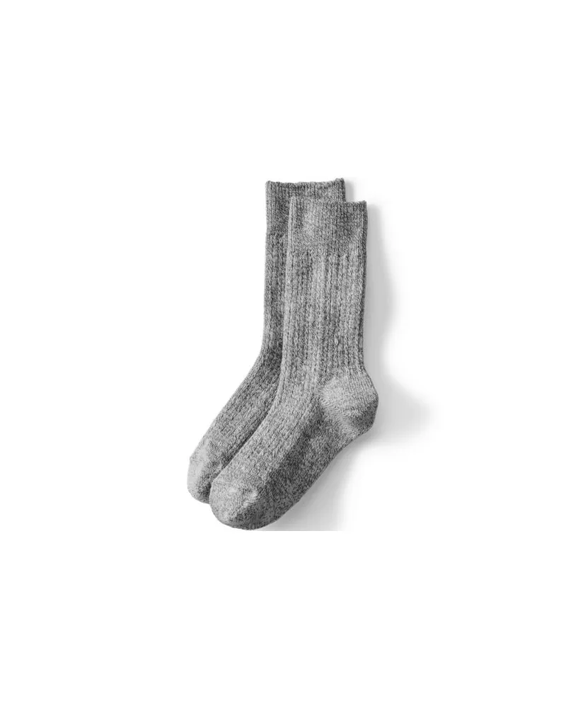 Lands' End Crew-Socken, Damen, Größe regular, Schwarz, Elasthan/Baumwoll-Mischung/Polyester-Mischung, by Schwarz