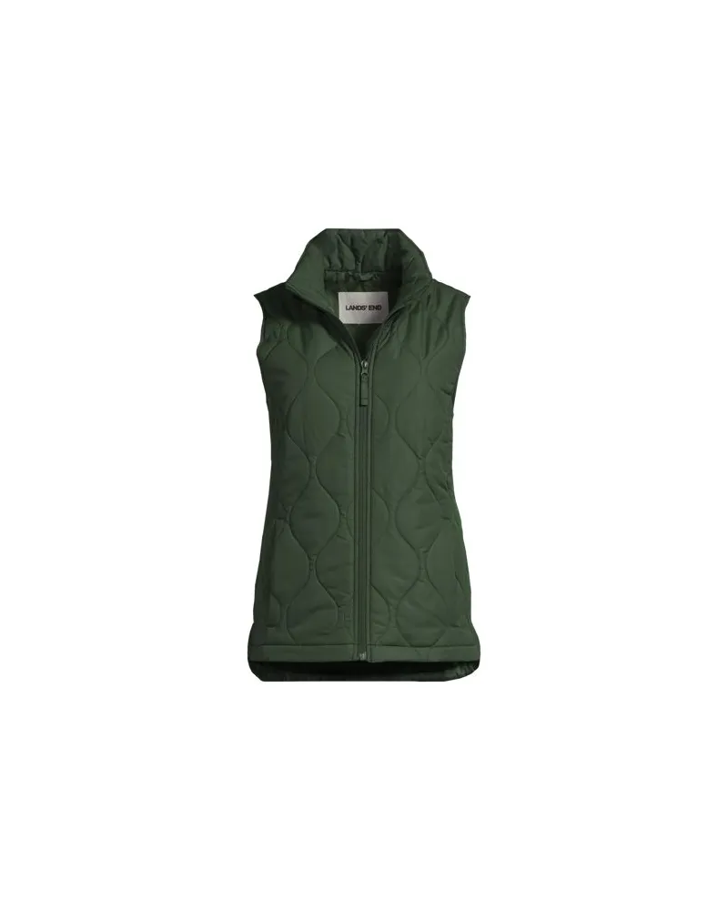 Lands' End Isolierte Steppweste FeatherFree, Damen, GrÃ¶ÃŸe petite, GrÃ¼n, Polyester, by Grã¼n