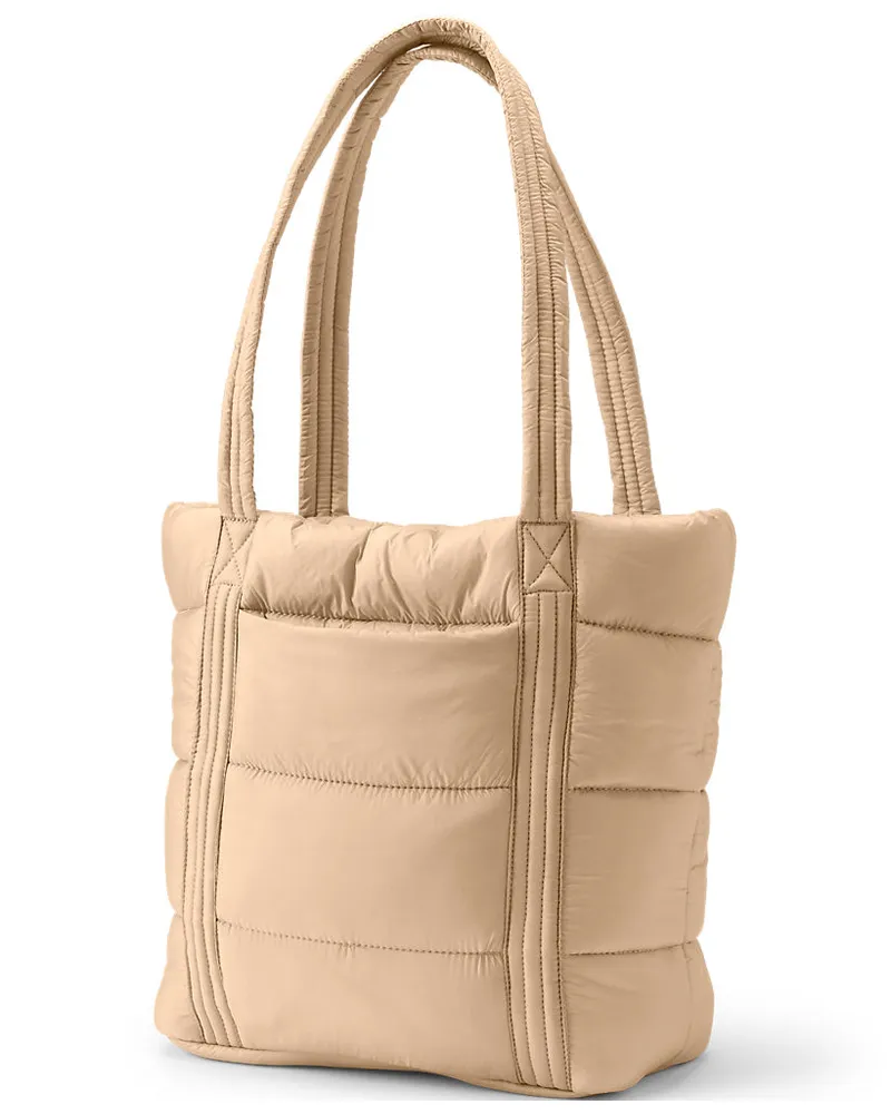 Lands' End Ultraleichte verstaubare Stepptasche Wanderweight, Damen, Größe:null regular, Beige, Nylon, by Beige