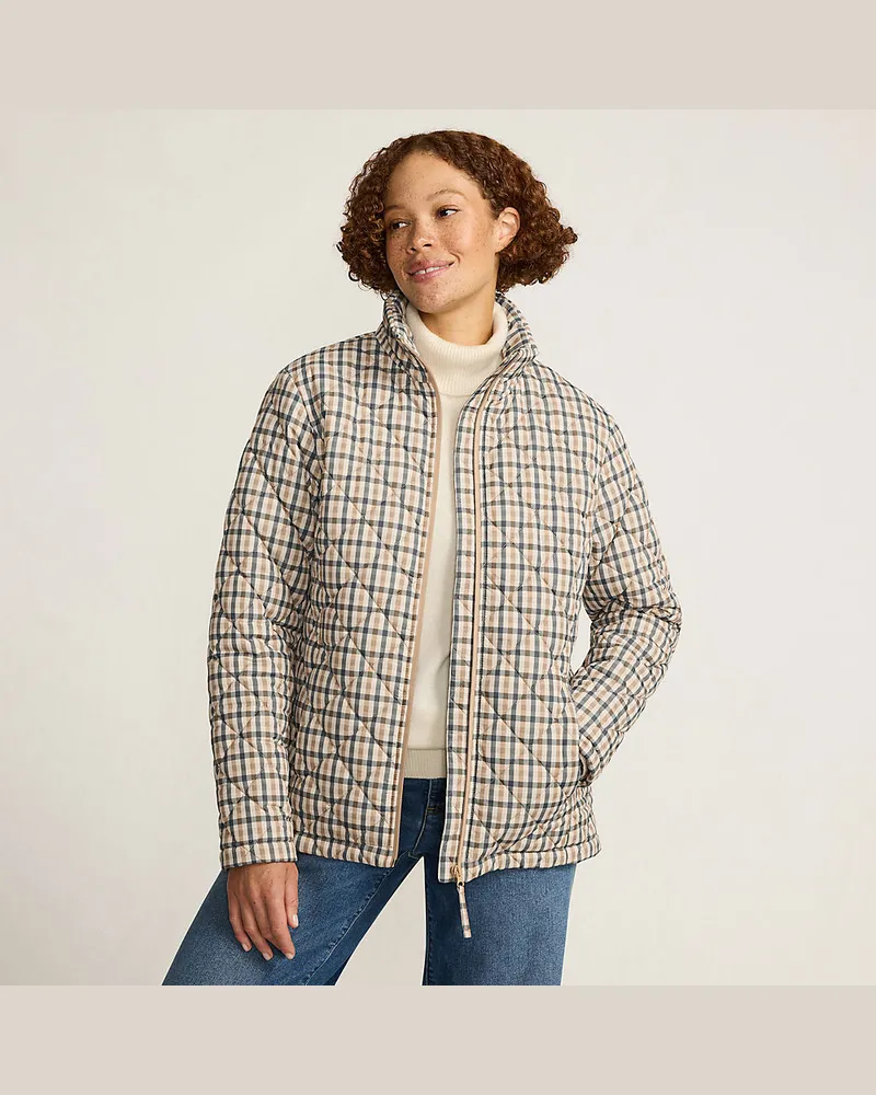 Lands' End Featherfree Steppjacke, Damen, Größe petite, Weiß, Polyester, by Weiß