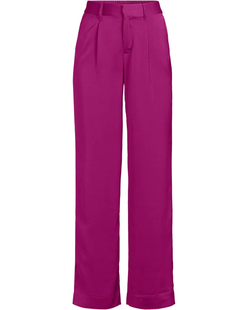 Lands' End Satinhose mit weitem Bein, Damen, Größe petite, Pink, by Pink