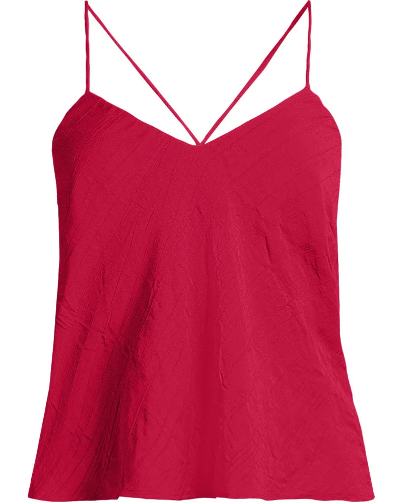 Lands' End Trägertop Ready to Go, Damen, Größe regular, Rot, Nylon/Viskose, by Rot