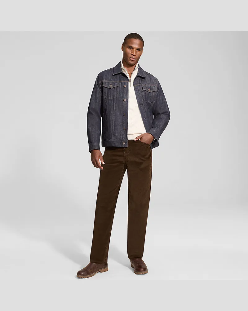 Lands' End Breitcord-Hose Classic Fit, Herren, Größe regular, Braun, Elasthan/Baumwoll-Mischung, by Braun