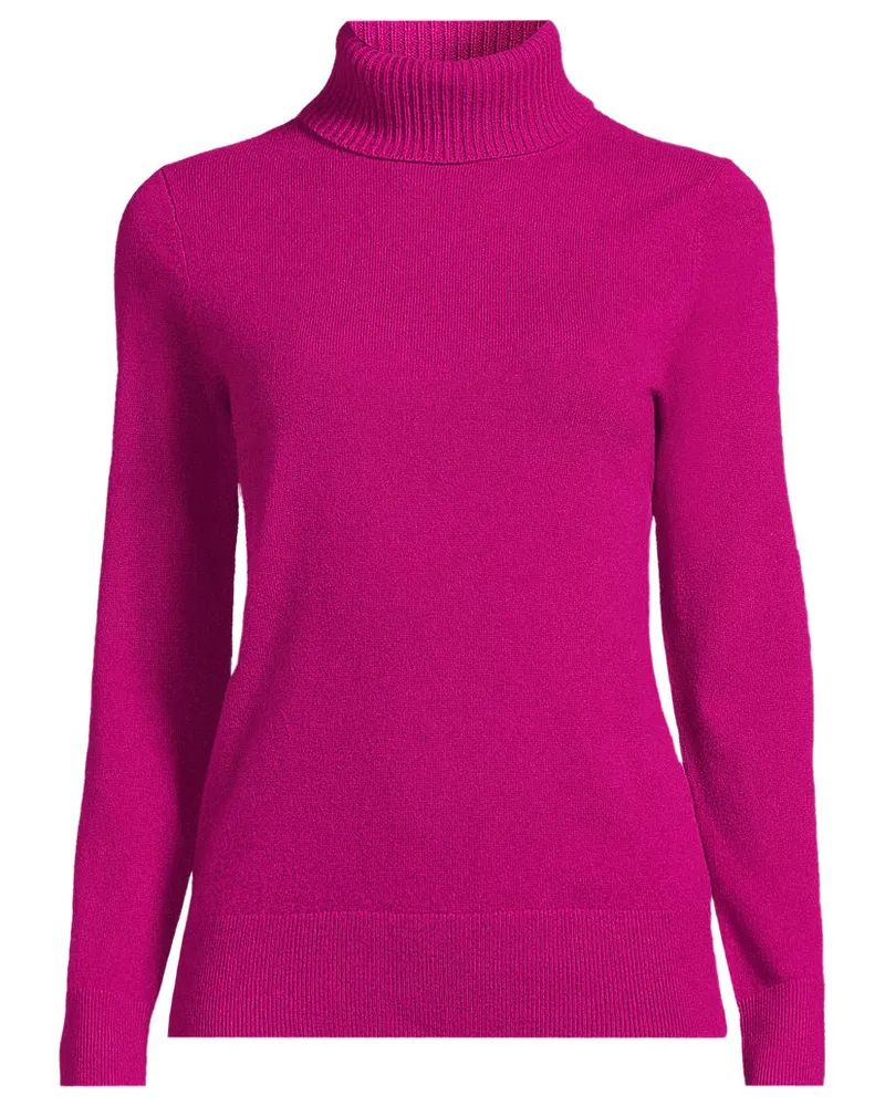Lands' End Rollkragen-Pullover aus Kaschmir, Damen, Größe petite, Pink, Kaschmir, by Pink