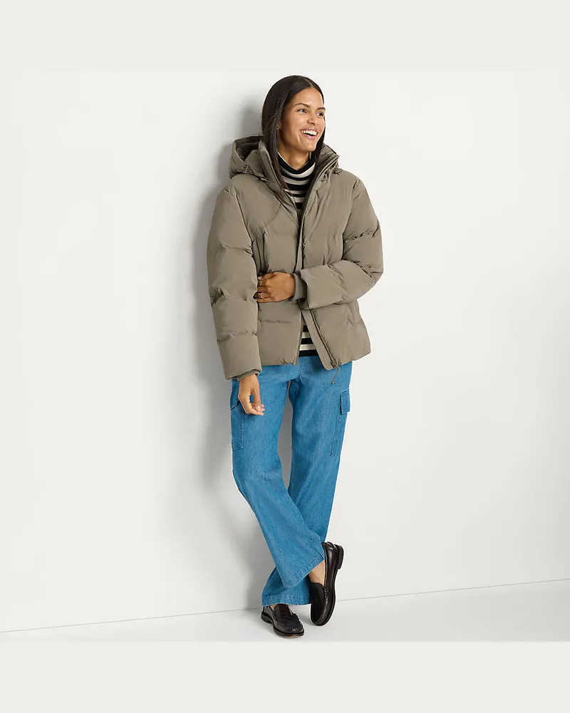 Lands' End Wasserabweisende Steppjacke, Damen, Größe regular, Beige, Polyester, by Beige