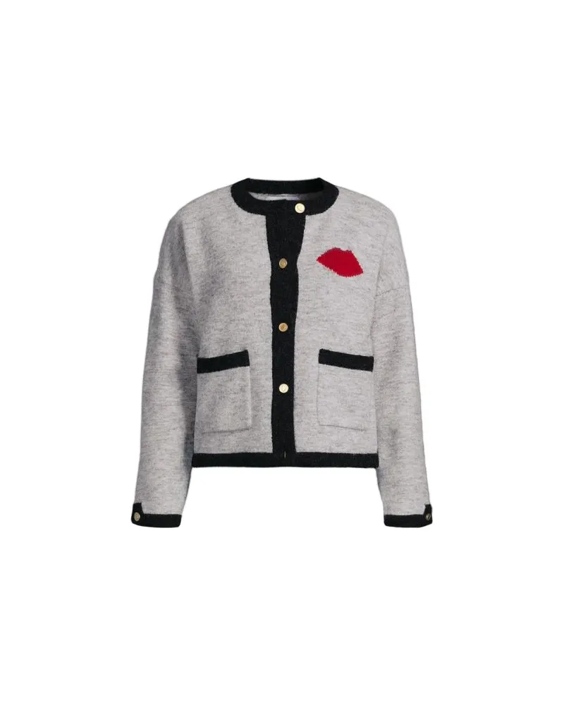 Lands' End Lulu Guinness Strickblazer, Damen, Größe regular, Grau, by Lands' End Grau