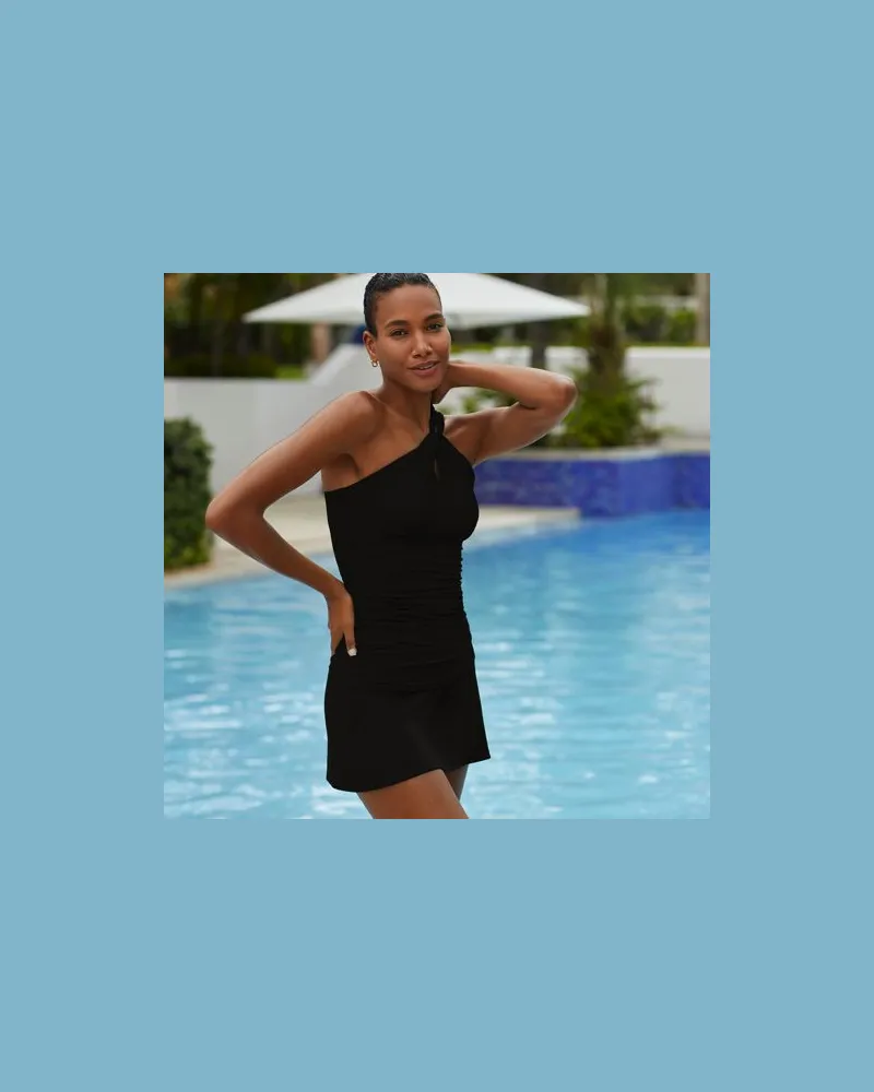Lands' End Tankinitop mit variablen Trägern, Damen, Größe:32-34 regular, Schwarz, Elasthan/Nylon-Mischung, by Schwarz