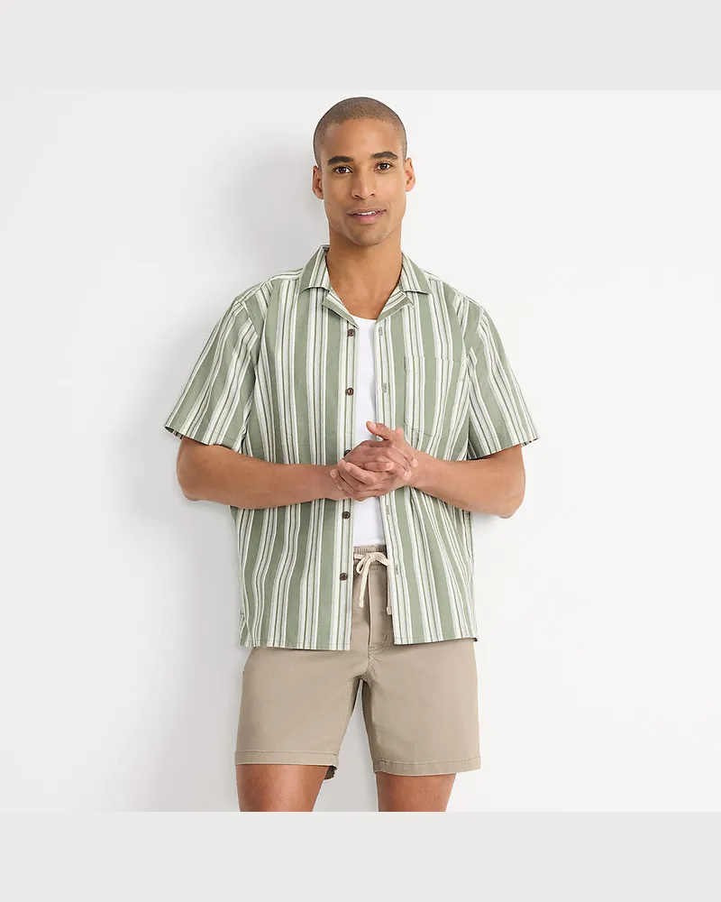 Lands' End Chino-Shorts mit Dehnbund, Herren, Größe regular, Beige, Elasthan/Baumwoll-Mischung, by Beige