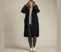 Wasserdichter Isolierter Stadion-Kapuzenmantel Squall, Damen, Größe plus, Schwarz, Nylon, by