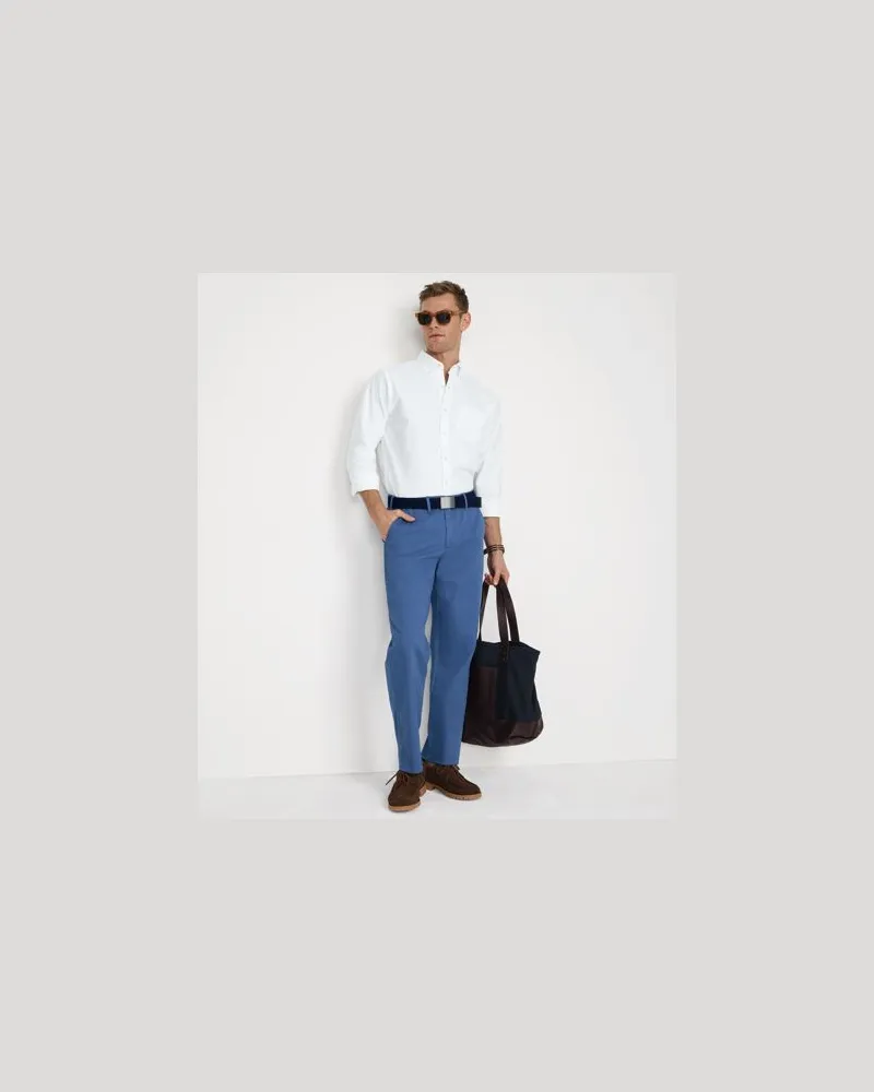 Lands' End Ultimativ-Chino in Wunschlänge, Classic Fit, Herren, Größe regular, Blau, Baumwolle/Elasthan/Polyester, by Blau