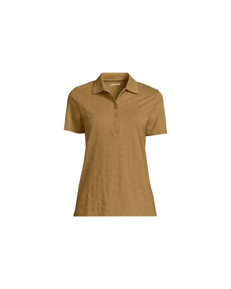 Lands' End Piqué-Poloshirt, Damen, Größe plus, Gelb, Baumwolle, by Gelb
