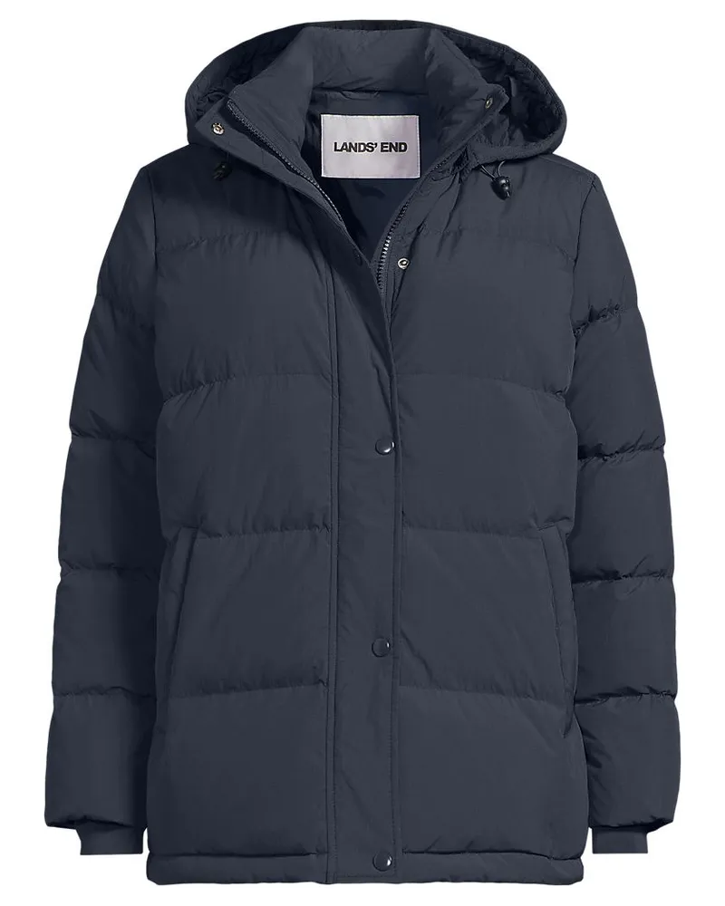 Lands' End Wasserabweisende Daunenjacke, Damen, Größe regular, Blau, Nylon, by Blau