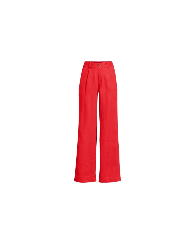 Lands' End Leinenhose High Waist mit weitem Bein, Damen, Größe regular, Orange, Leinen, by Orange