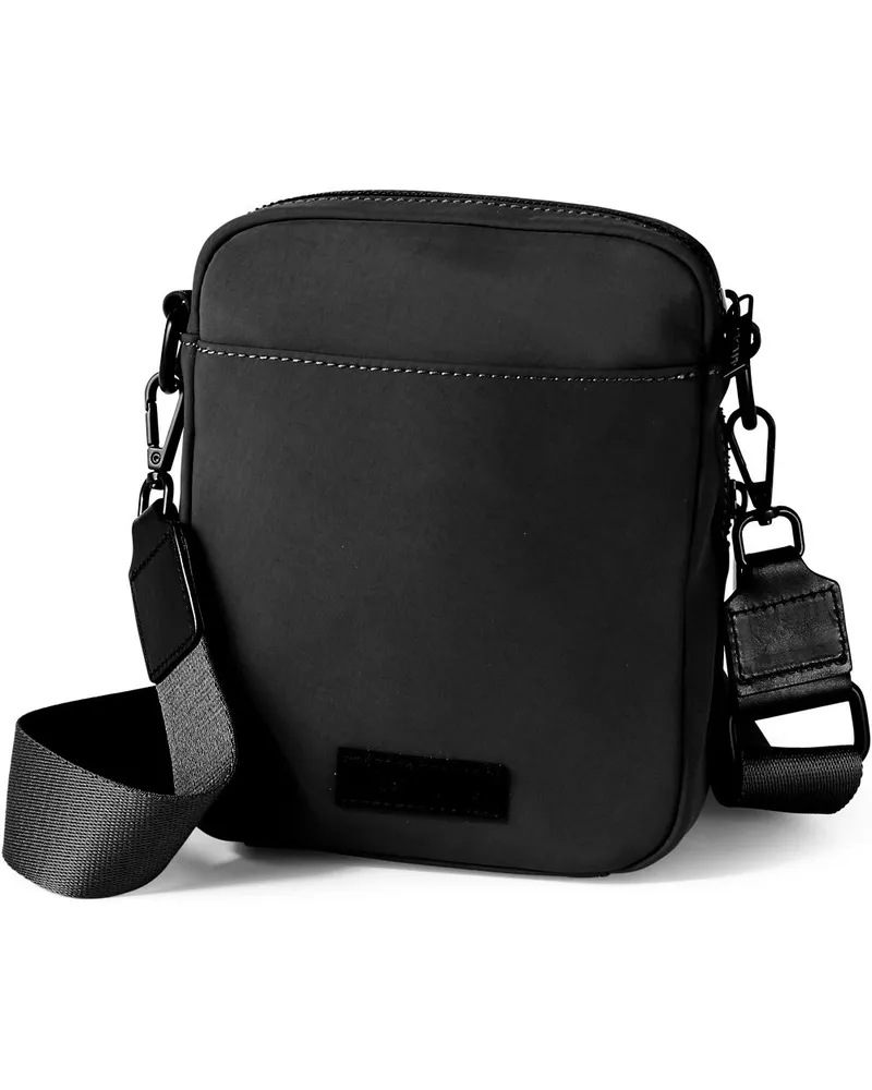 Lands' End Messenger-Umhängetasche, Damen, Größe:null regular, Schwarz, by Schwarz