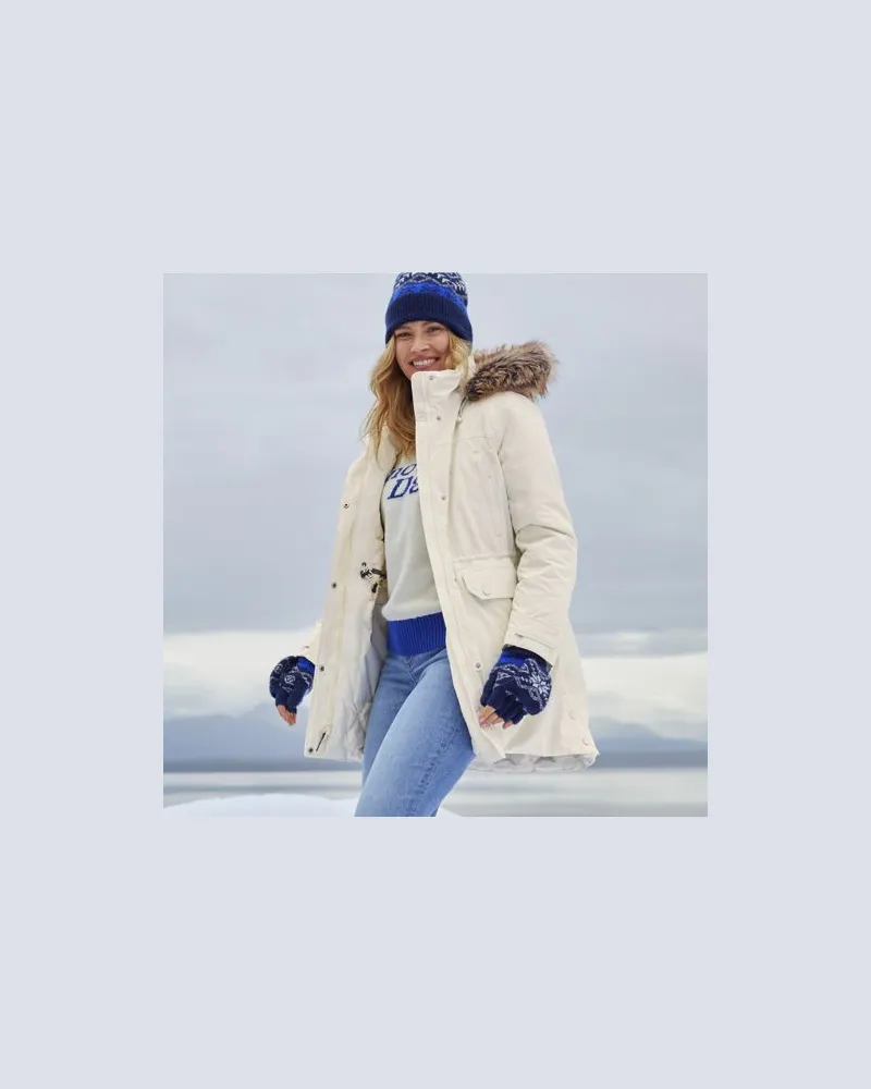 Lands' End Expeditions-Daunenparka, Damen, Größe regular, Weiß, Polyester, by Weiß