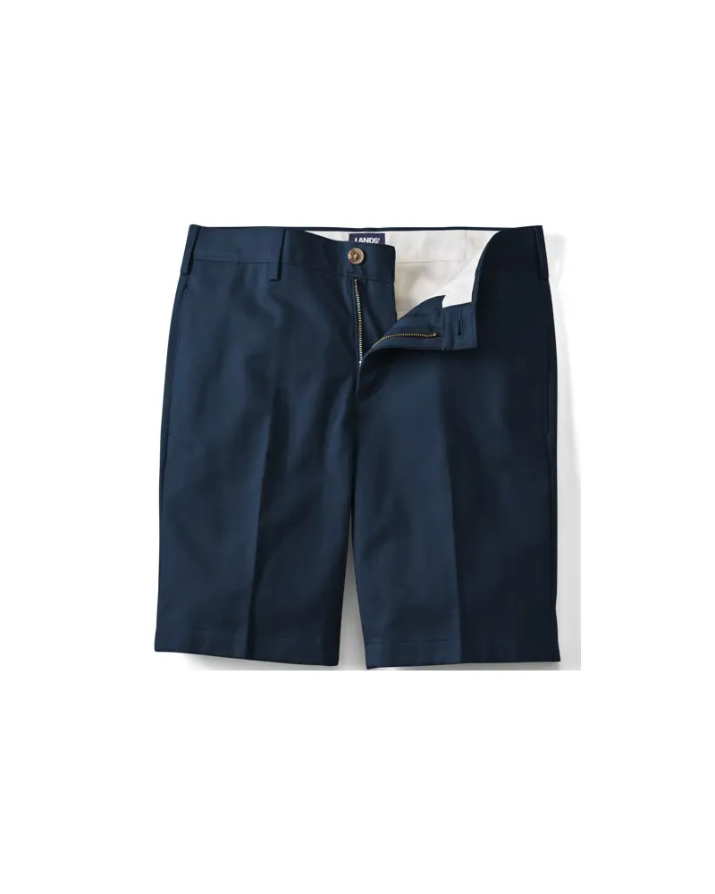 Lands' End Chino-Shorts mit Komfortbund, Herren, Größe regular, Blau, Baumwolle, by Blau