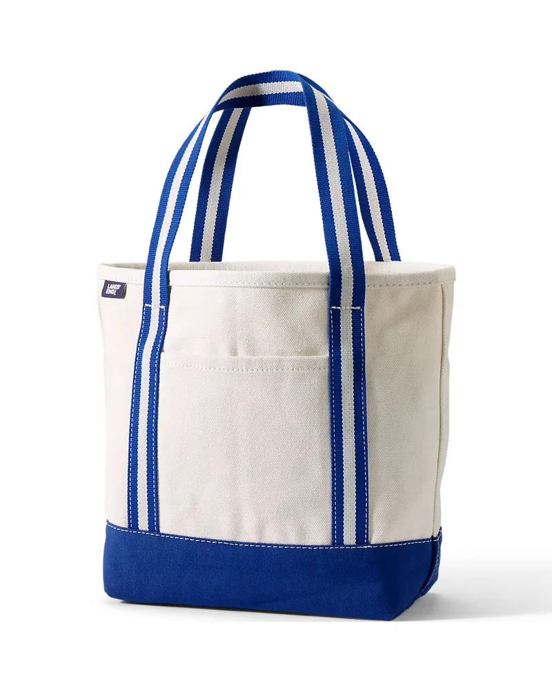 Lands' End Mittelgroße offene Canvas-Tasche, Damen, Größe:null regular, Blau, Baumwolle, by Blau