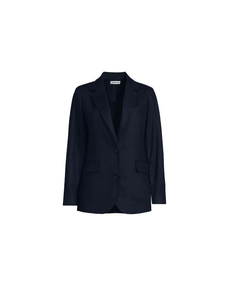 Lands' End Leinenblazer, Damen, Größe regular, Blau, Leinen, by Blau