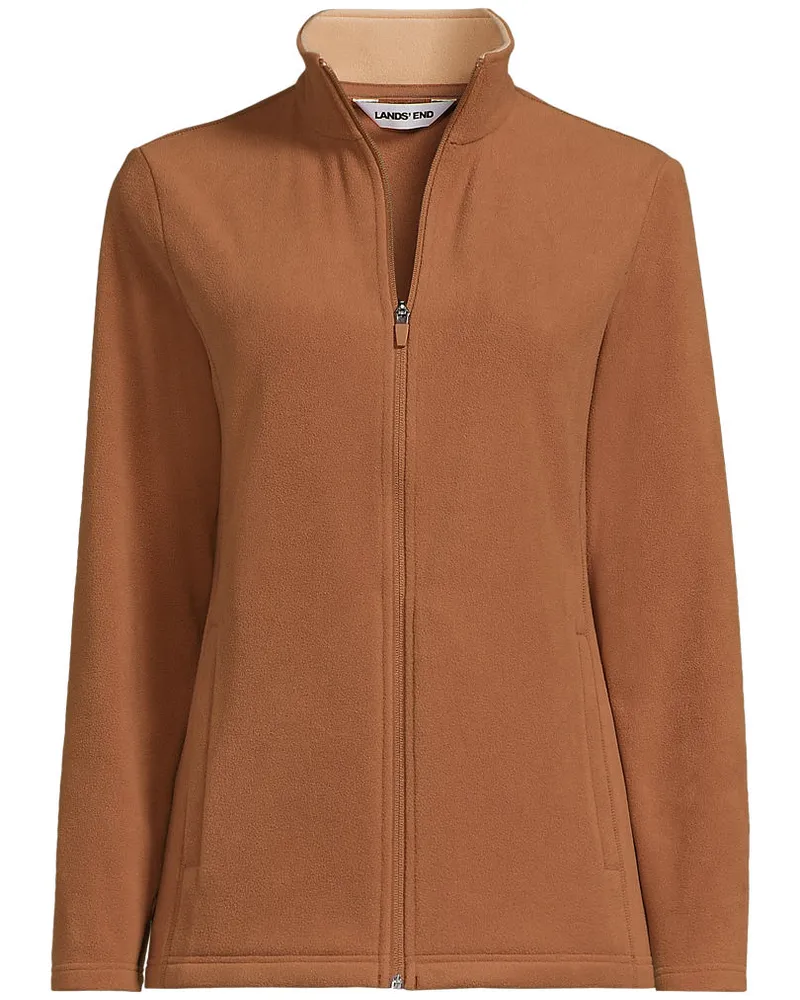 Lands' End AnyweatherÂ™ Fleece-Jacke, Damen, GrÃ¶ÃŸe plus, Braun, Polyester, by Braun