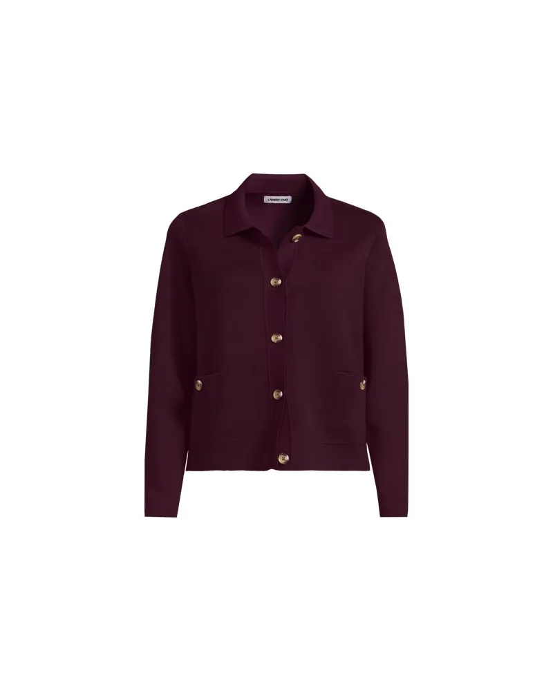 Lands' End Kurzer Baumwoll-Blazer, Damen, Größe petite, Lila, Baumwolle, by Lila