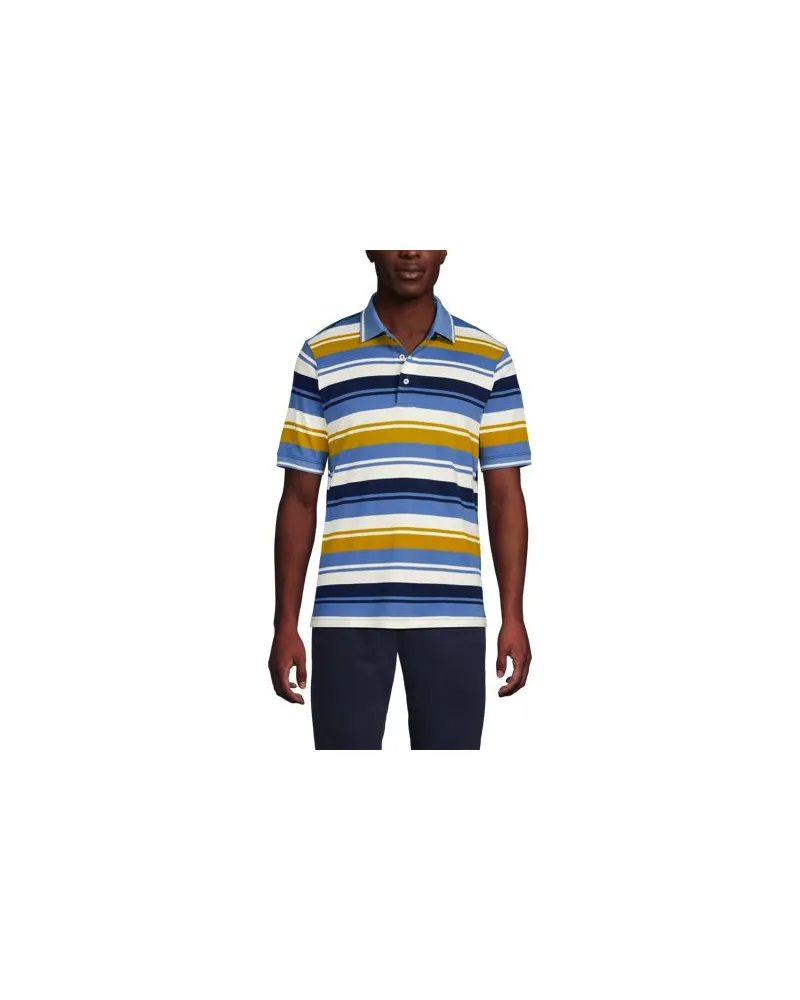 Lands' End Supima Kurzarm-Polo, Classic Fit, Herren, Größe:60 regular, Gelb, Baumwolle, by Gelb