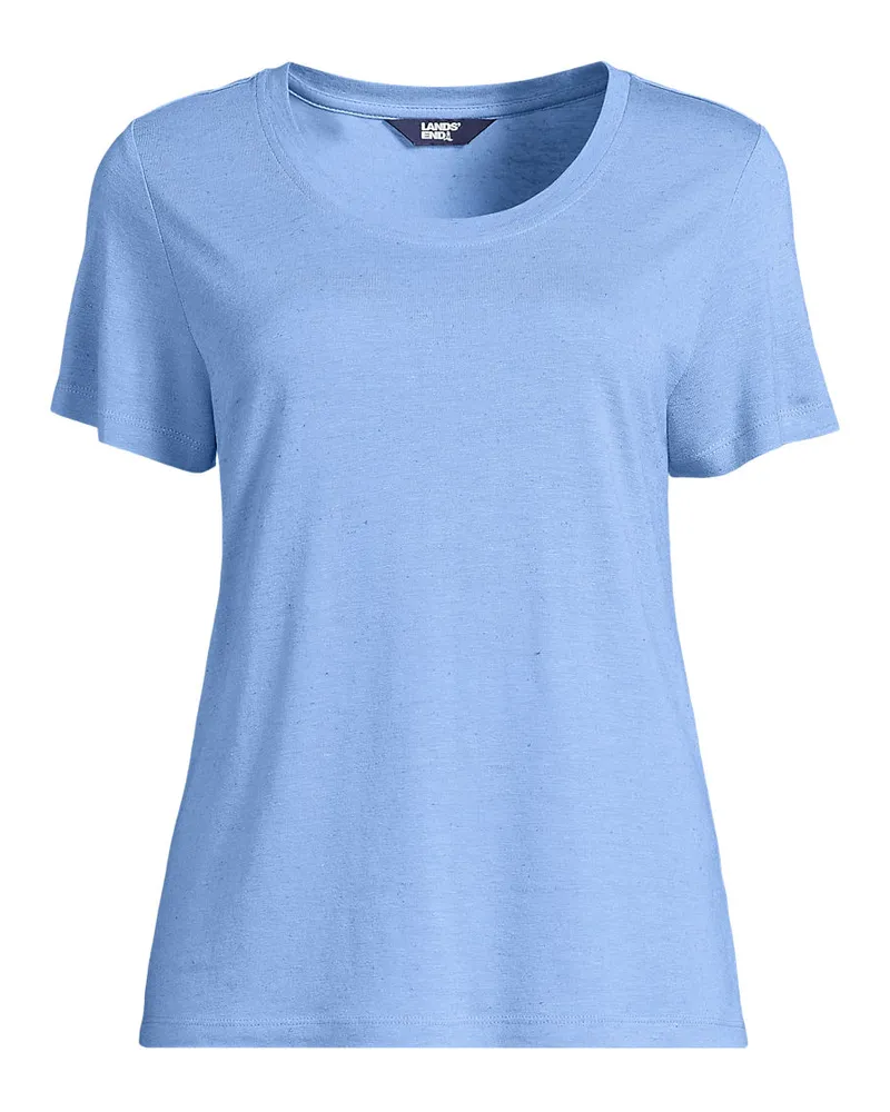 Lands' End Shirt aus Leinenmix, Damen, Größe regular, Blau, by Blau