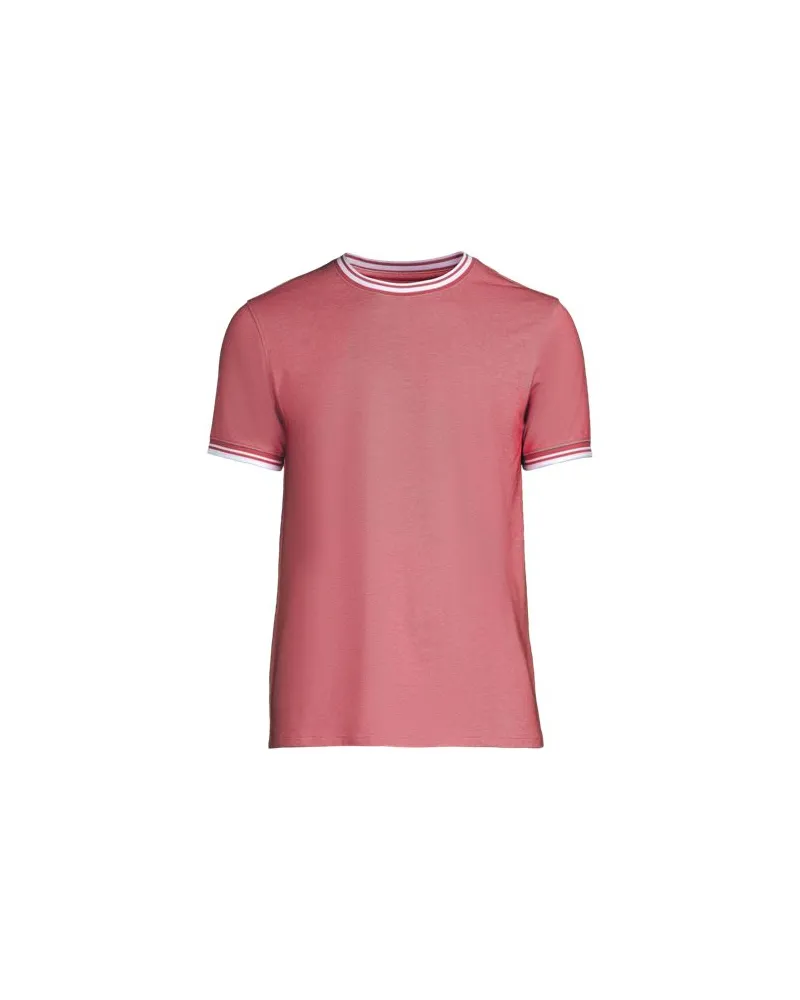 Lands' End Piqué-T-Shirt mit kühlendem Effekt, Classic Fit, Herren, Größe:48-50 regular, Pink, Baumwoll-Mischung/Polyester-Mischung, by Pink