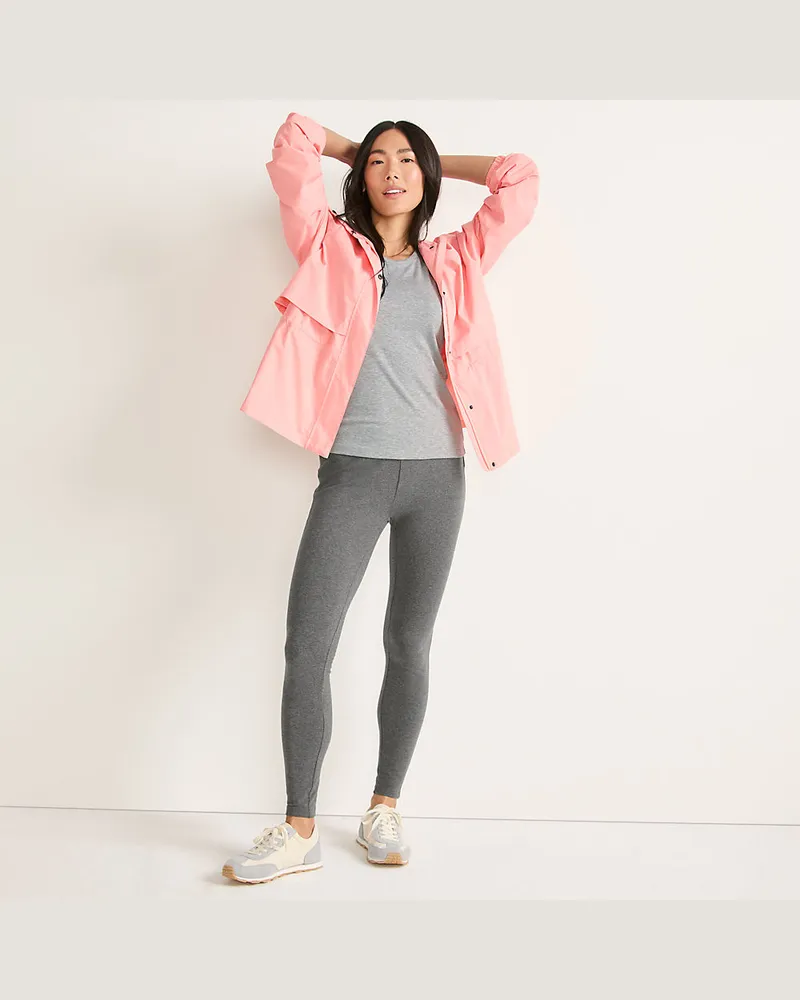 Lands' End Starfish Leggings Mid Waist, Damen, Größe tall, Grau, Elasthan/Baumwoll-Mischung, by Grau