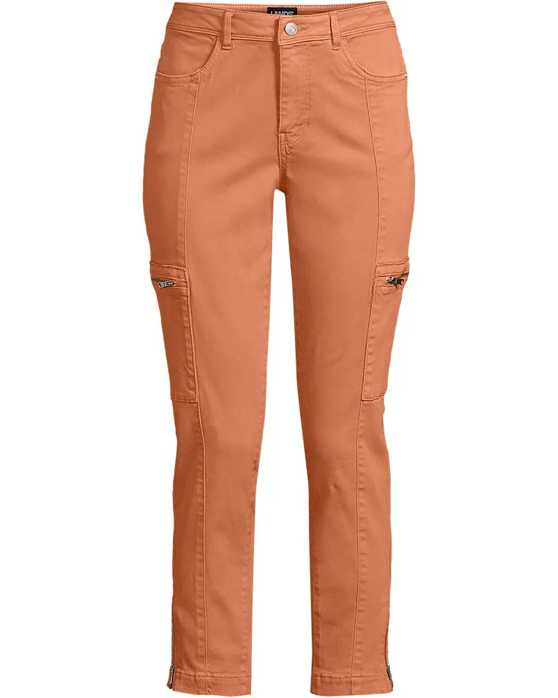 Lands' End Utility-Cargojeans, Damen, Größe regular, Orange, Baumwoll-Mischung, by Orange