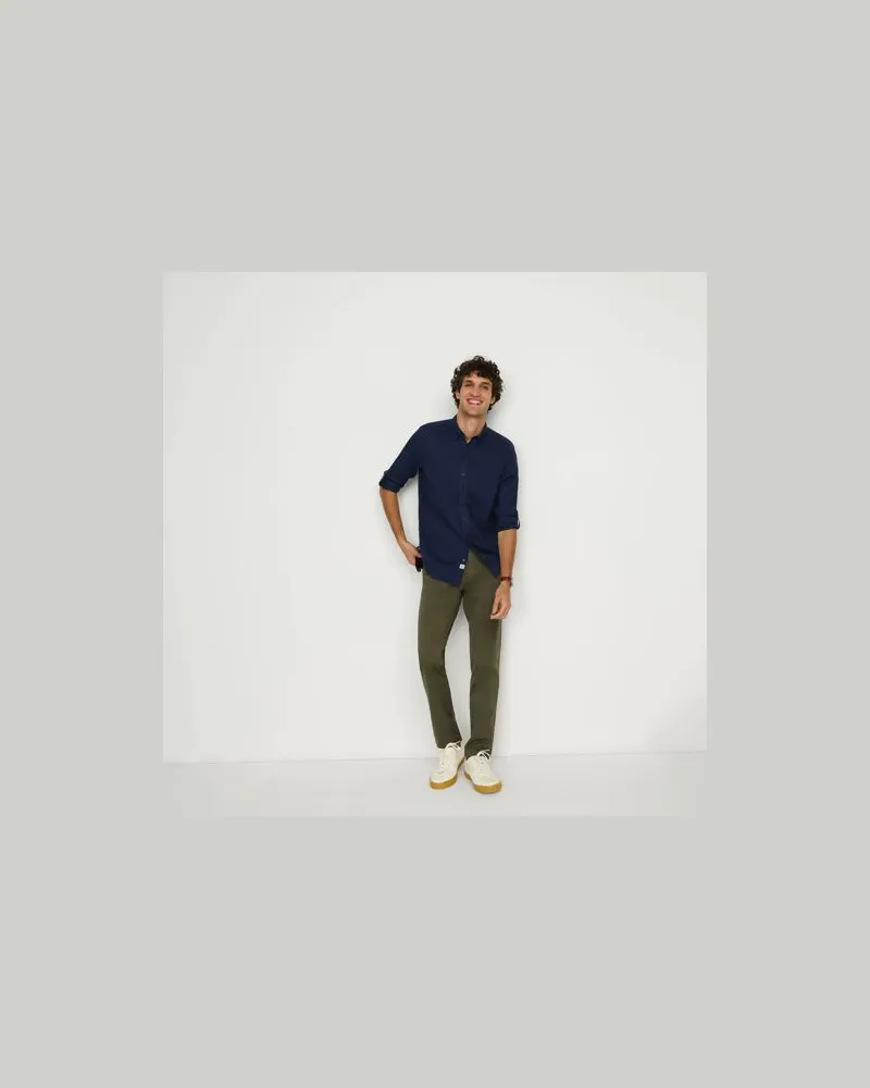 Lands' End Chinos, Slim Fit, Herren, Größe regular, Grün, Baumwoll-Mischung, by Grün